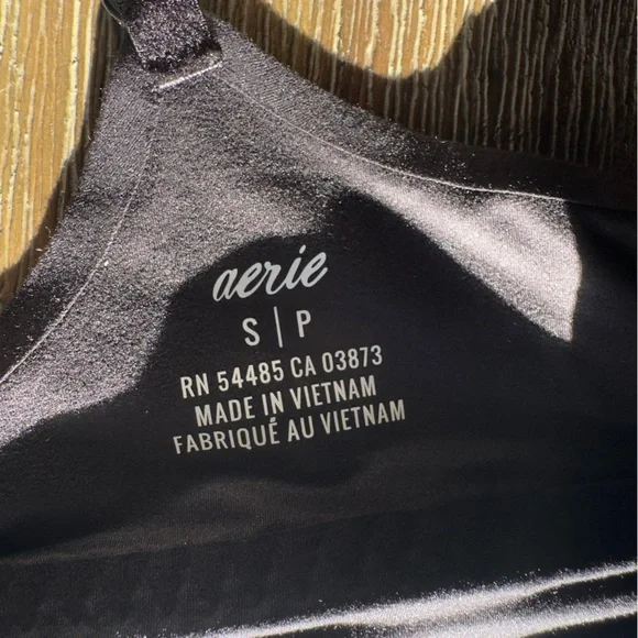 Aerie Black Lace Trim Padded Bralette - Size Small - NWT - Picture 2 of 4